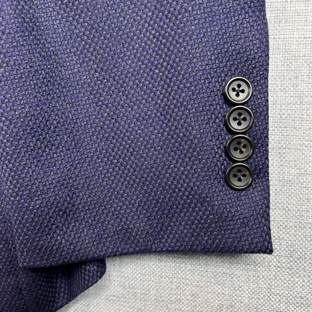 Jos. A. Bank Reserve Wool Cashmere Blazer Sport Coat Men 44L Navy Reda Italy